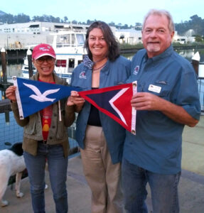 Sheryl Lunsford with 2022 Rear Commodore, Mia Bernt & Commodore, Jerry McNulty